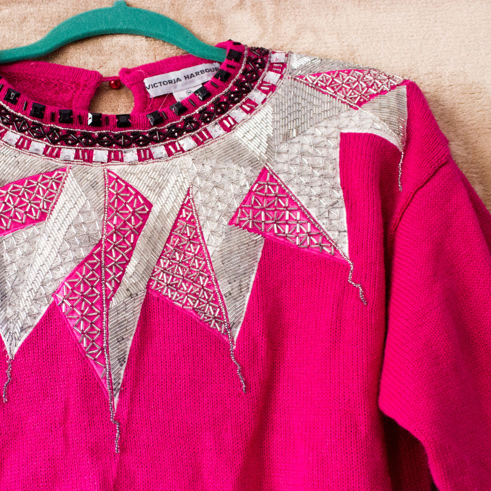 SOLD NWT Vintage Sweater - 80s Victoria Harbour - Picture 1 of 5